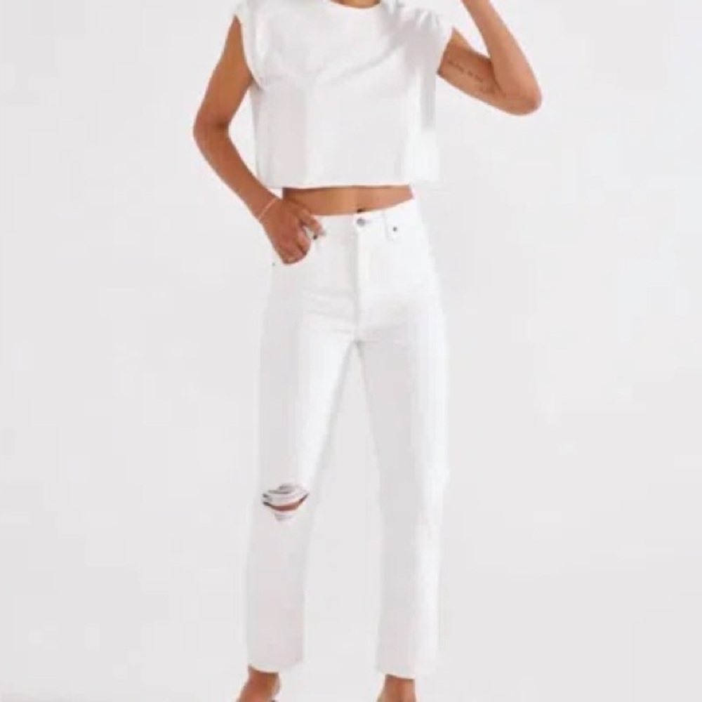 Ética Vintage White Finn Slim Straight Ankle Jeans Size 31 Vintage White - Picture 14 of 14